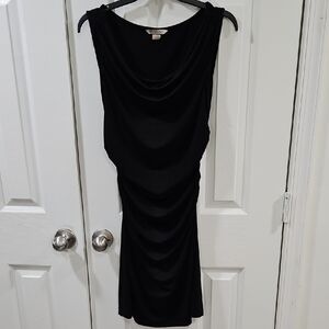 Jonathan Martin Black Sheath Mini Dress Cowl Neck